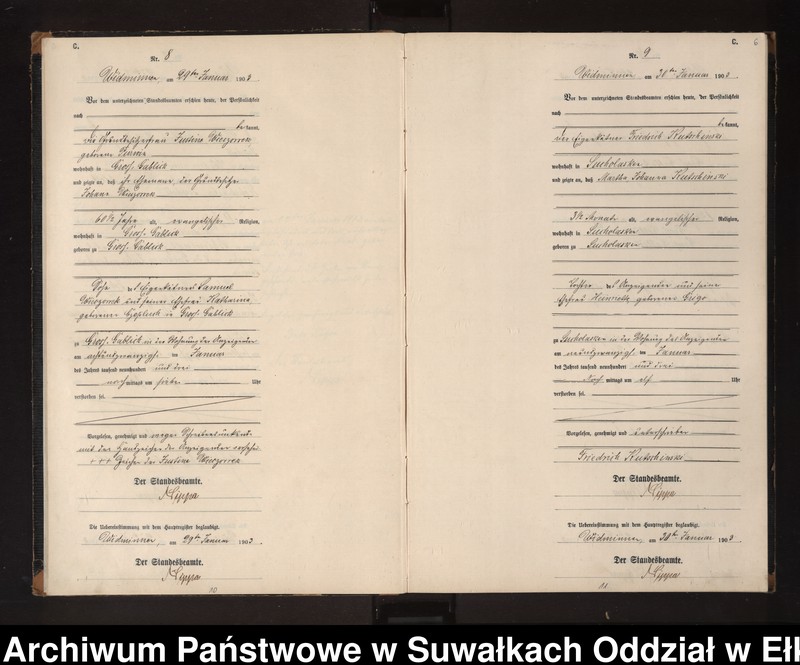 image.from.unit.number "Sterbe-Neben-Register des Preussischen Standes-Amtes Widminnen Kreis Loetzen"