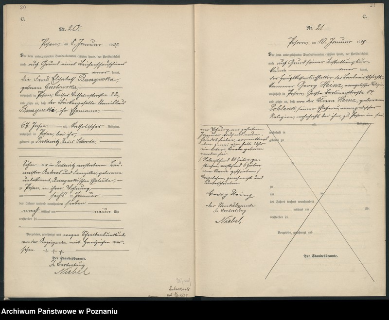 Obraz 13 z jednostki "Księga miejscowa zgonów tom I [Rejestr główny zgonów]"