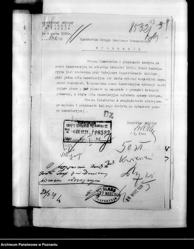 Obraz 17 z jednostki "Inspektorat Szkolny- Kępno [korespondencja różna]"