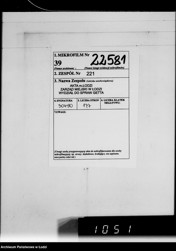 Obraz 2 z jednostki "Landwirtschaft-Zentralgenossenschaft.G.m.b.H.Rechnungen. [za dostawy towarów dla Getta]"