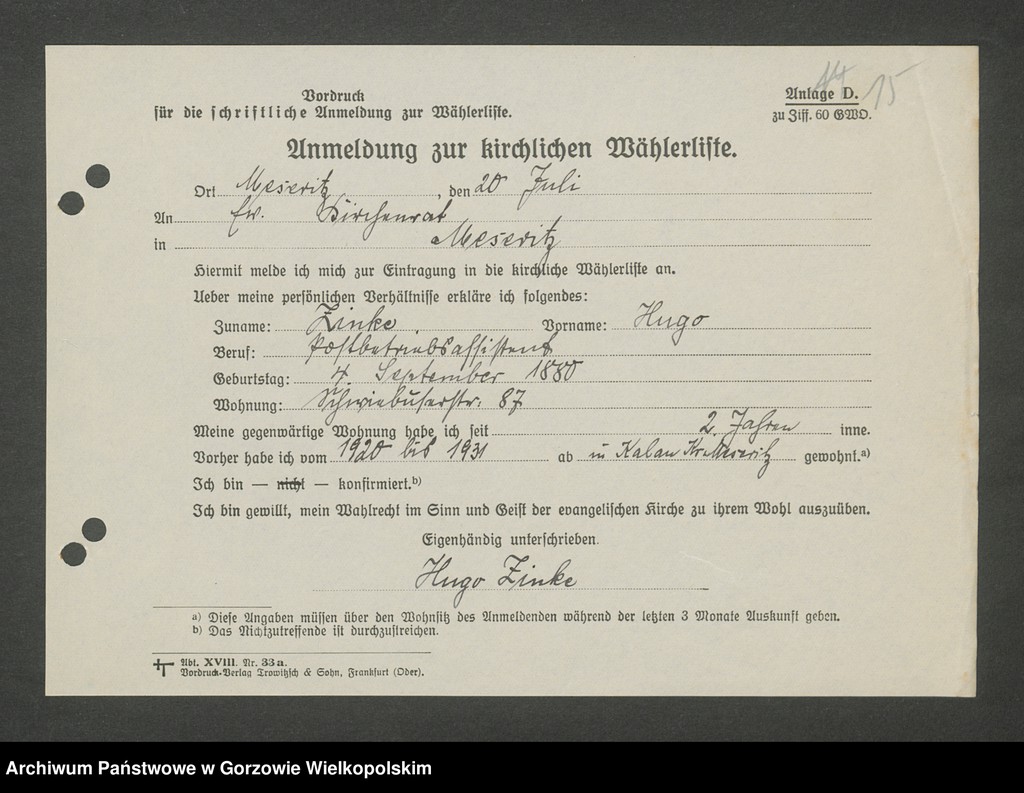 image.from.unit.number "Anmeldungen zur Wählerliste. Band III"