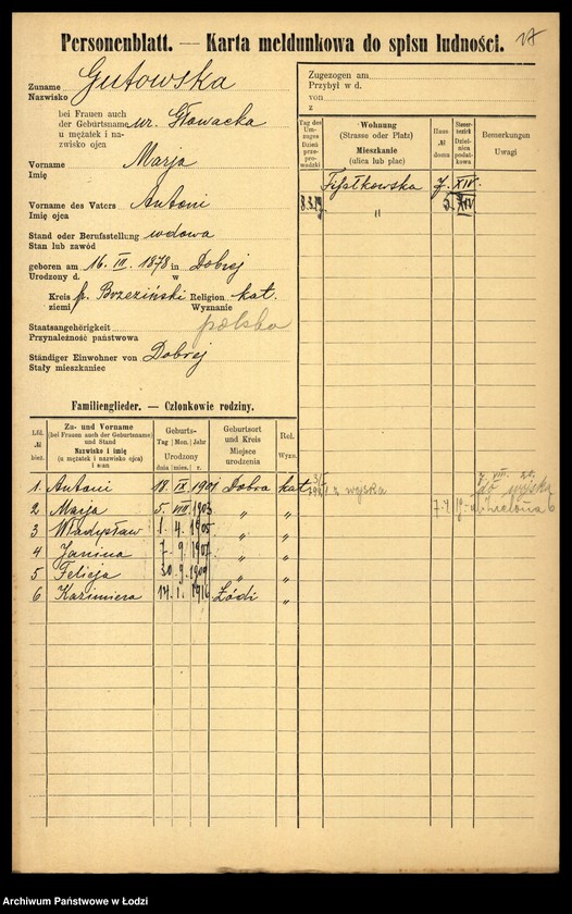 image.from.unit.number "[Spis ludności Łodzi] Gutmanowicz - Gzowski"