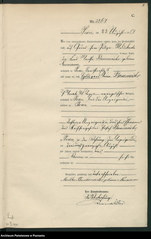 Obraz 12 z jednostki "Księga miejscowa zgonów t. V"