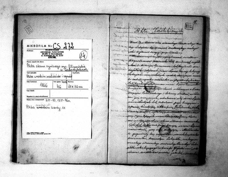 image.from.unit.number "Duplikat Urodzonych, Zaślubionych i Zmarłych Wyznania Filipońskiego w Gminie Zaboryszki zamieszkałych w r. 1866"