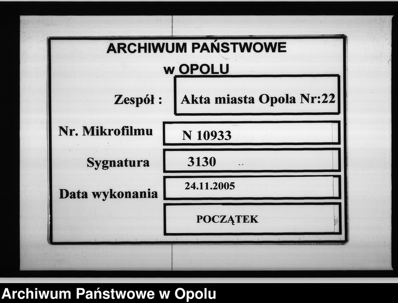 Obraz 1 z jednostki "Acta des Magistrats zu Oppeln betreffend Verbreiterung des sogen[annten] Wasserwegs von der Kräuterei bis zum Vogtsdorf Halbendorfer Kreise Vol: I"