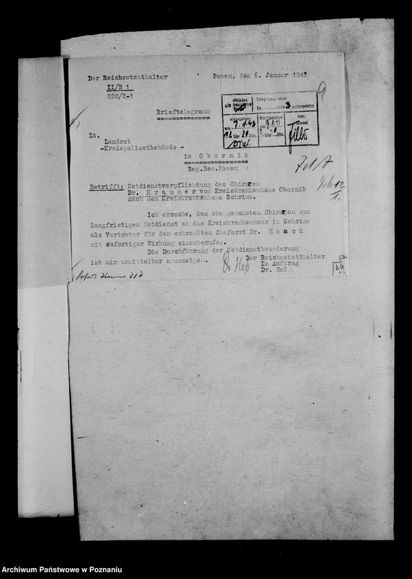 Obraz 13 z jednostki "Unbedingt Kriegswichtige Stellung und Notdienst der Ärzte"