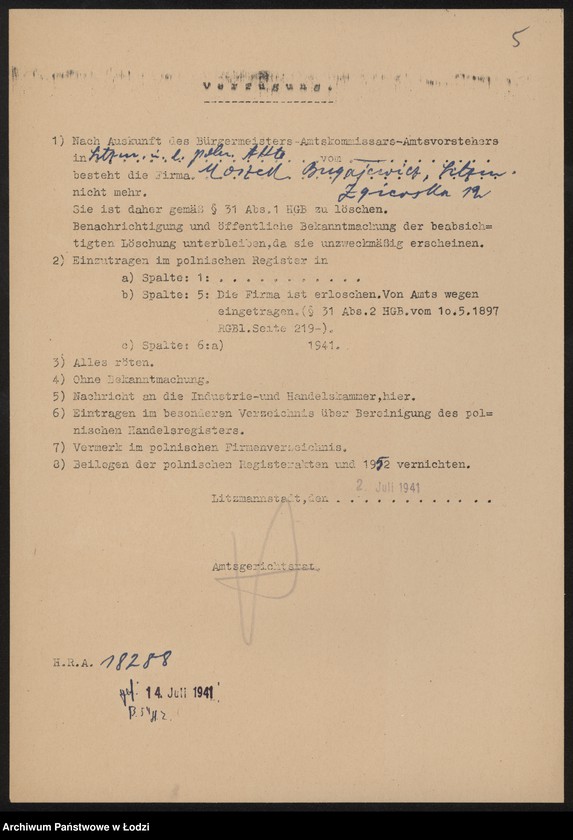 Obraz 7 z jednostki "Moszek Bugajewicz – drobna sprzedaż materiałów piśmiennych i galanterii"