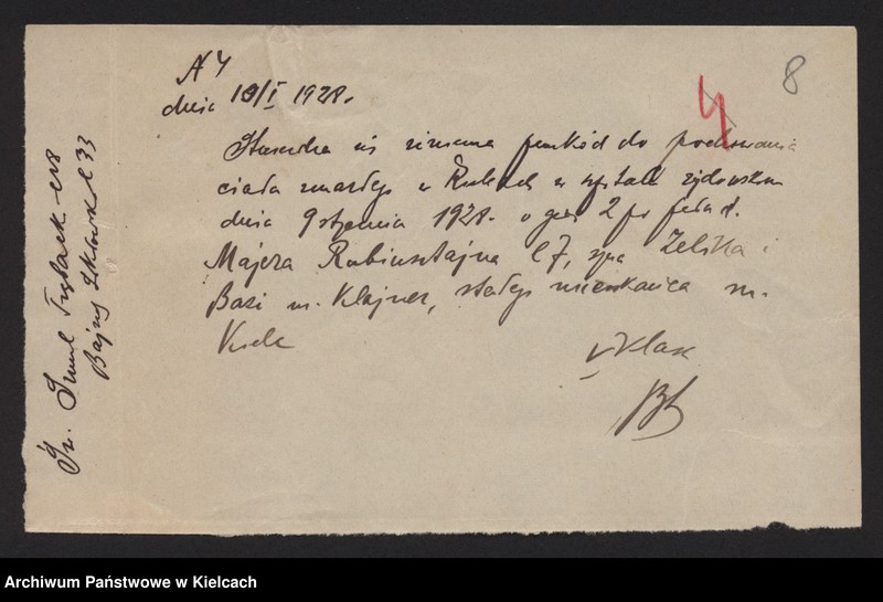 image.from.unit.number "Załączniki do akt zgonu Okręgu Bożniczego Kielce za rok 1928"