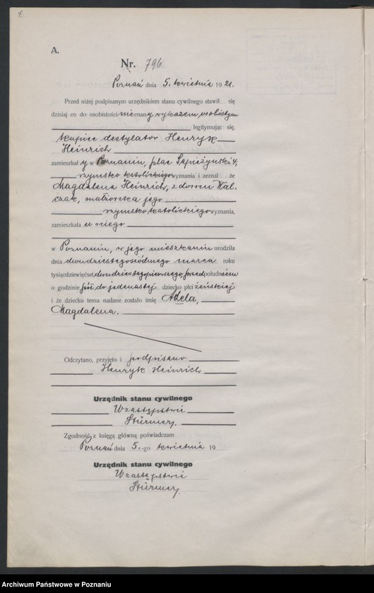 Obraz 6 z jednostki "Księga urodzeń odpis tom III [Rejestr poboczny urodzeń]"