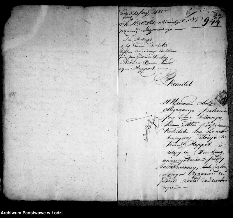 Obraz 20 z jednostki "Akta tyczące się rozmaitych zażaleń ze strony fabrykantów i zaszłej w tej mierze korespondencji"