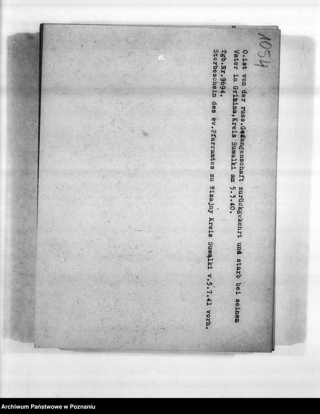 Obraz 1 z jednostki "Totenkartei I - P"