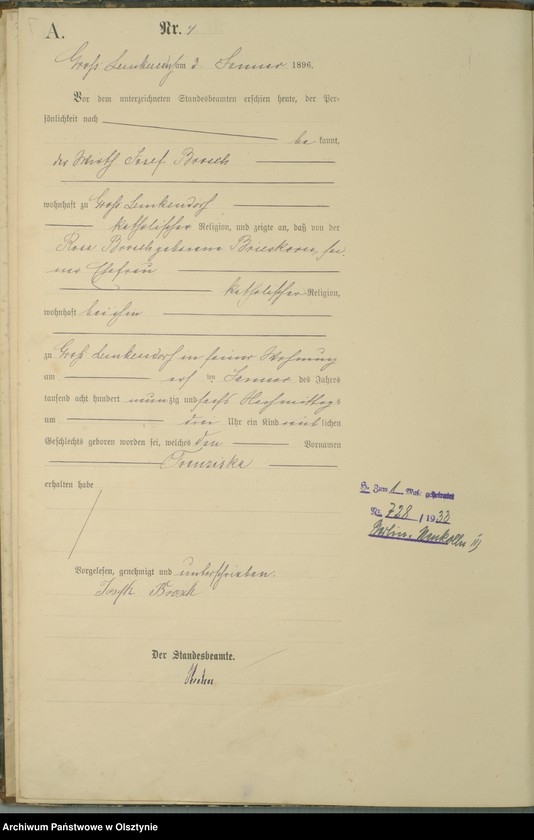 image.from.unit.number "Geburts-Haupt-Register Nr 1 - 121"