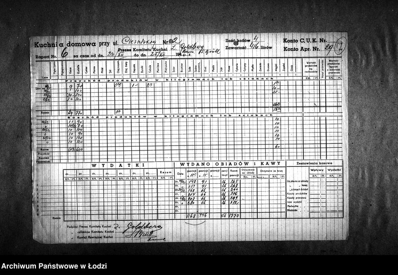 Obraz 10 z jednostki "[Kuchnie przy ul. Ciesielskiej 2, 9, 18. Działalność kuchni, personel, konsumenci, kontrole]"