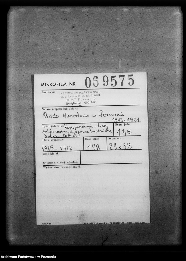 Obraz 2 z jednostki "Korespondencja- listy jeńców wojennych o pomoc materialną z obozu Cassel."