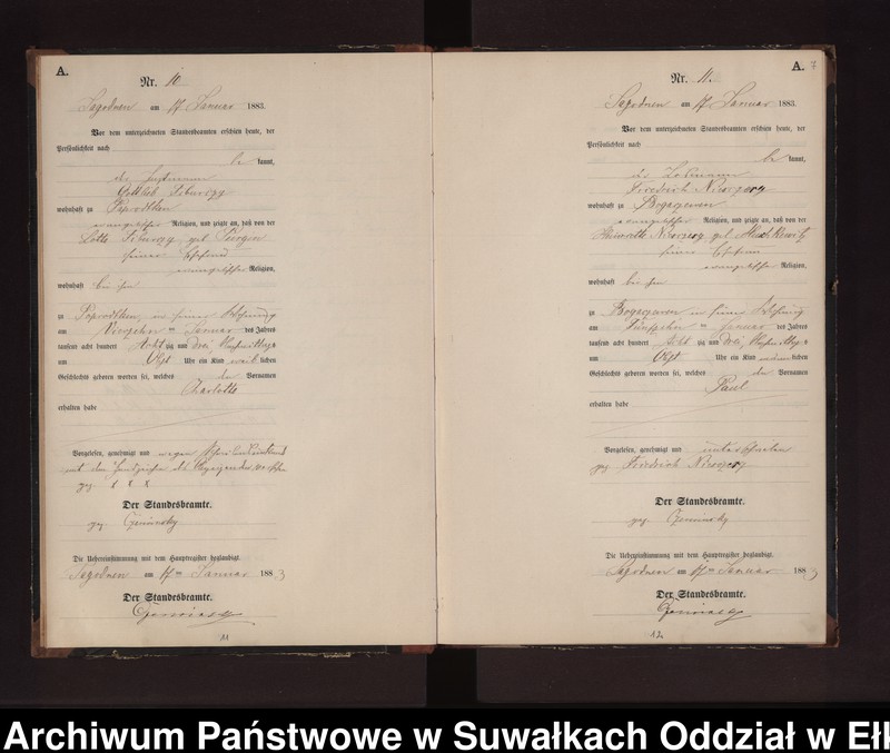 image.from.unit.number "Geburts-Neben-Register des Preussischen Standes-Amtes Rydzewen Kreis Loetzen"