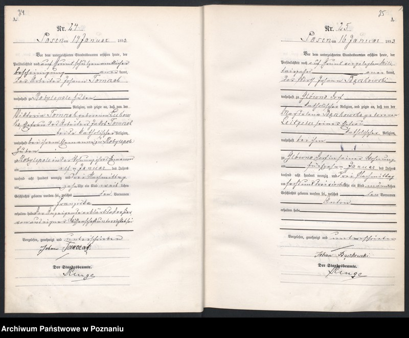 Obraz 15 z jednostki "Księga urodzeń t. I"