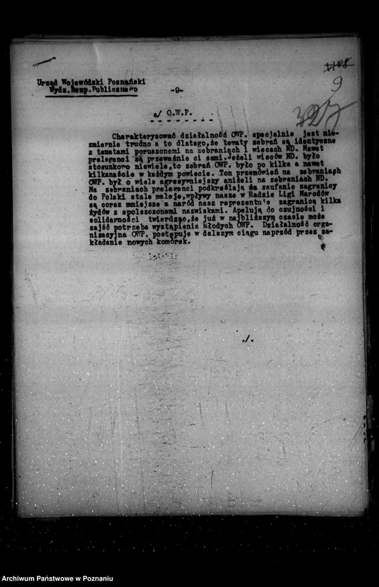 Obraz 13 z jednostki "Sprawozdania sytuacyjne z legalnego ruchu polityczno-społecznego za miesiące październik, listopad, grudzień 1931 r."