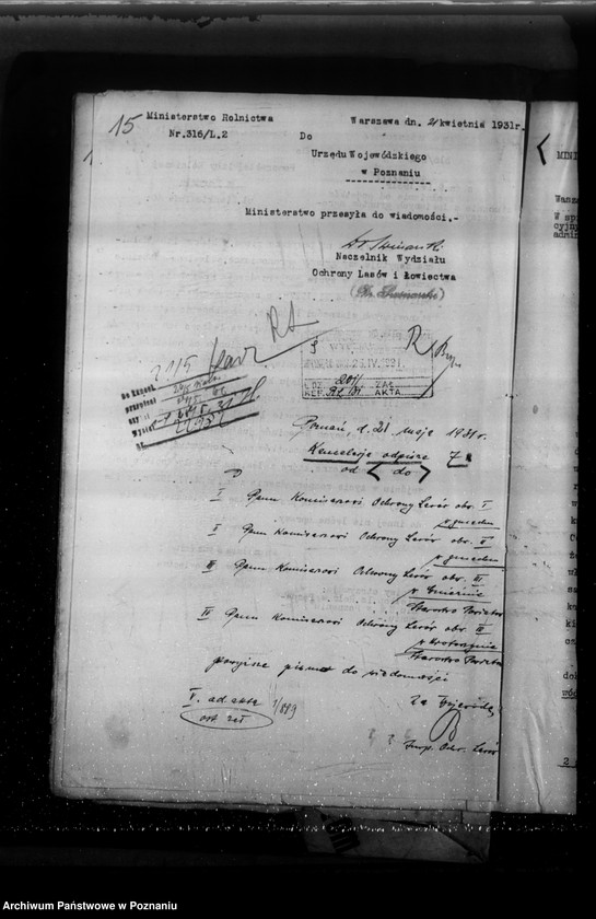 Obraz 19 z jednostki "Rozporządzenie Ministra Rolnictwa i Dóbr Państwowych w sprawie ochrony lasów prywatnych, gminnych etc. - 1931"