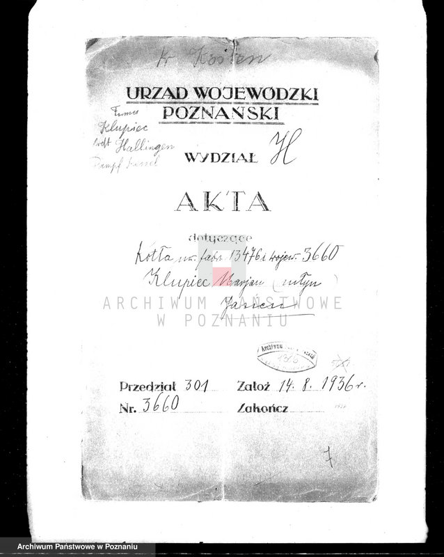 Obraz 3 z jednostki "Młyn parowy w Jasieniu pow. kościański własność M. Klupiec nr woj. kotła 3660"