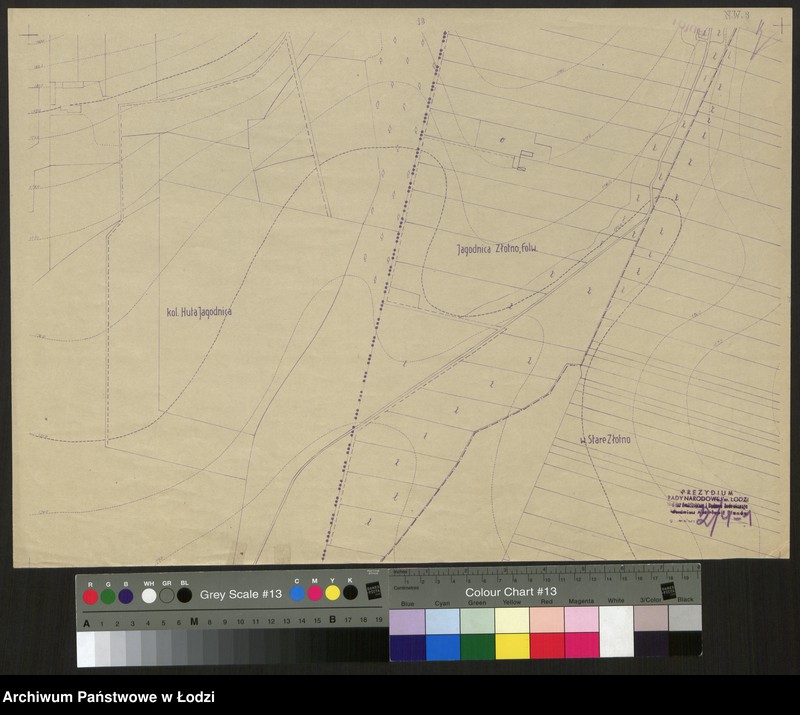 Obraz 1 z jednostki "Plan m. Łodzi 1:2000, odbitka. Sekcja NW8"