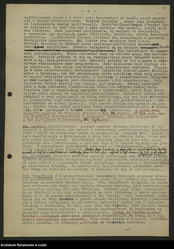 Obraz 11 z jednostki "Zjednoczenie Przemysłu Budowy Maszyn Włókienniczych; protokół [narady], sprawozdania [z produkcji]"
