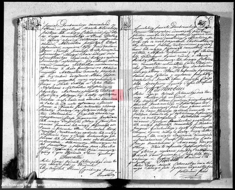 image.from.unit.number "Księga aktów śłubnych gminy suwalskiey, powiatu dąbrowskiego w departamencie łomżyńskim od dnia 1-go miesiąca Maja 1814 po 1-go miesiąca Maja 1815 r-u"