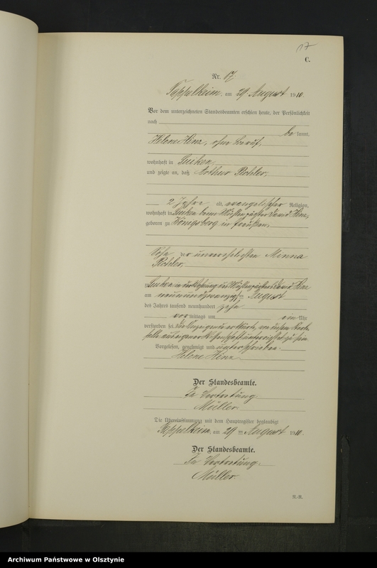 image.from.unit.number "Sterbe-Neben-Register Nr 1 - 25"