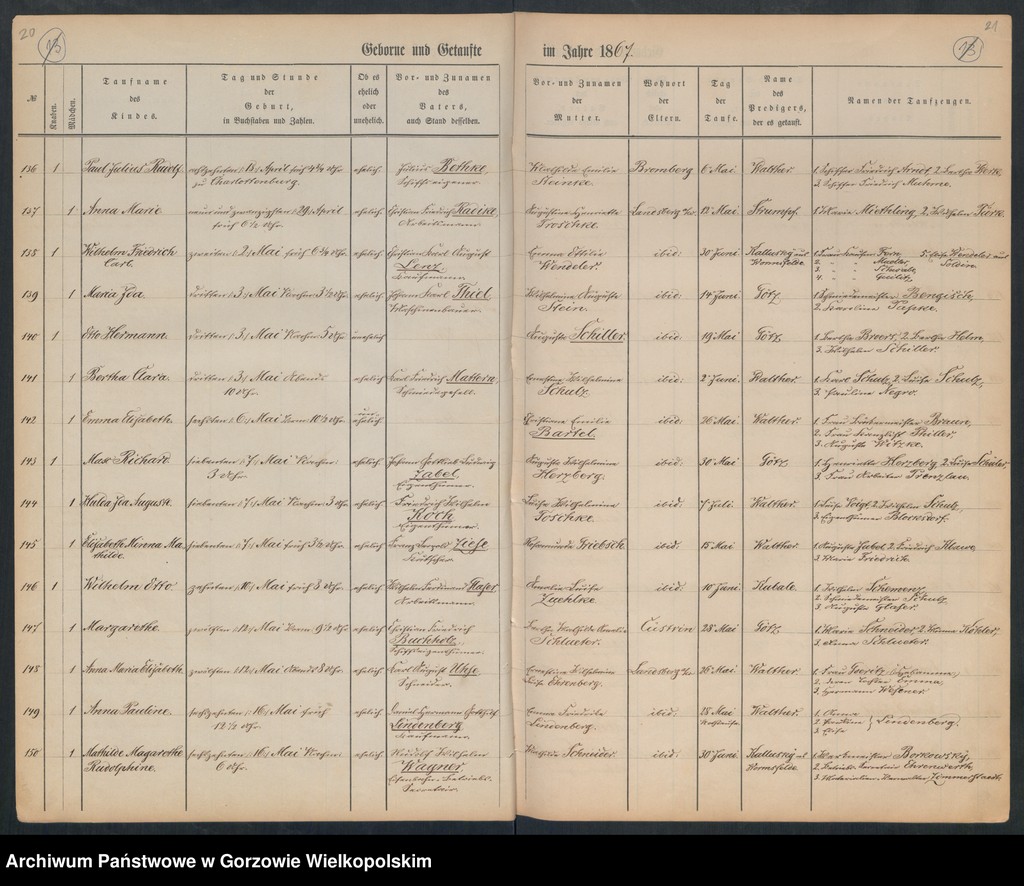 image.from.unit.number "Duplikate der Hauptkirche zu Landsberg an der Warthe (zawiera także księgę zgonów Konkordier Kirchen Gemeinde mit der reformirten und Militair Gemeinde z 1867 r.)"