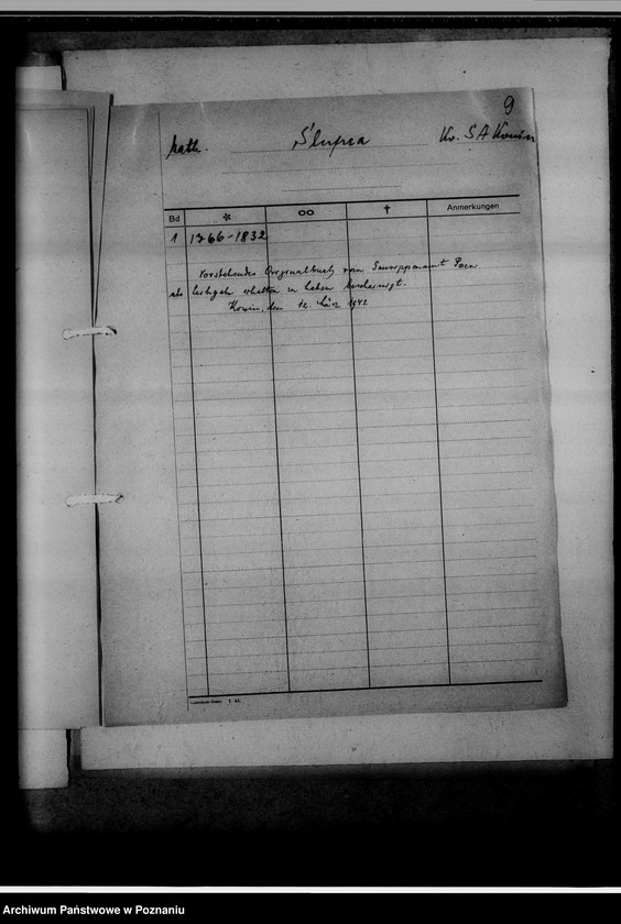 image.from.unit.number "Bücherverzeichnis, Kreissippenamt Konin"