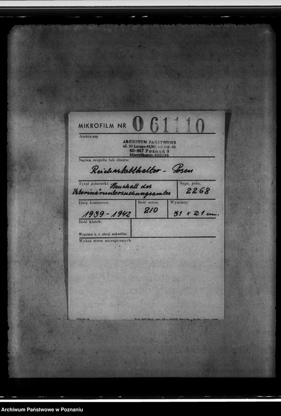 Obraz 2 z jednostki "Haushalt des Veterinäruntersuchungsamtes"