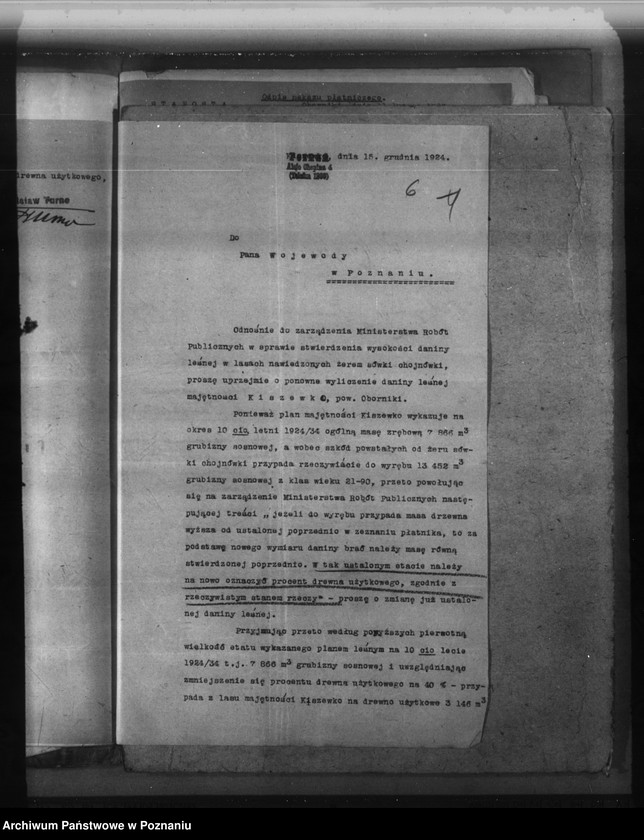 image.from.unit.number "Nadzór nad gospodarką w lasach majętności Kiszewko powiat obornicki"