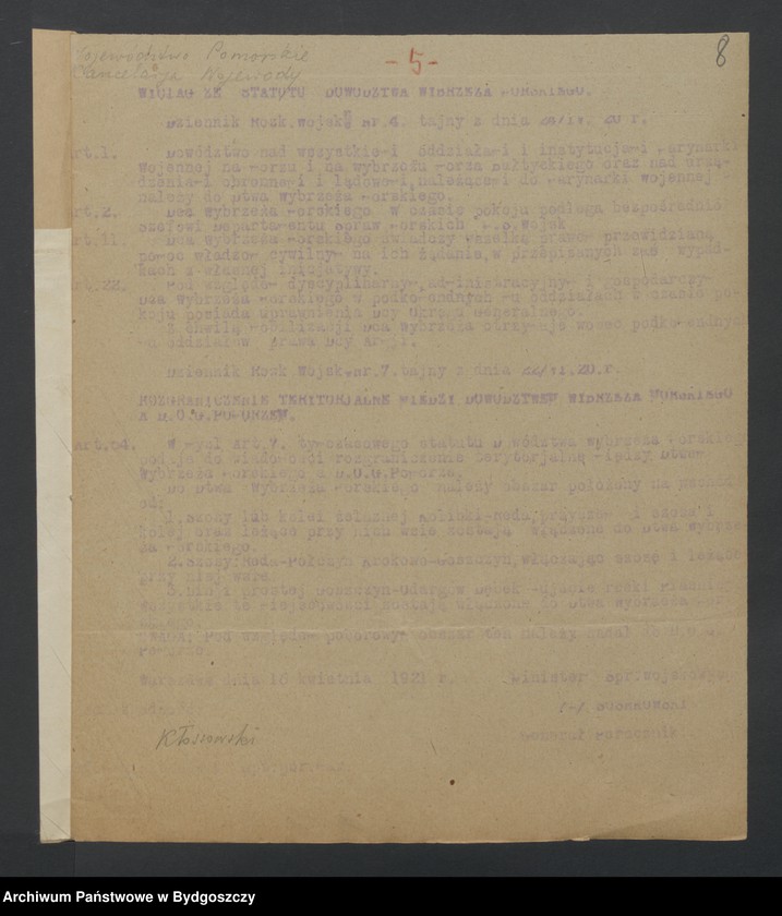 image.from.unit.number "Sprawy innych wydziałów, opracowane w Wydziale Prezydialnym. Tom II"