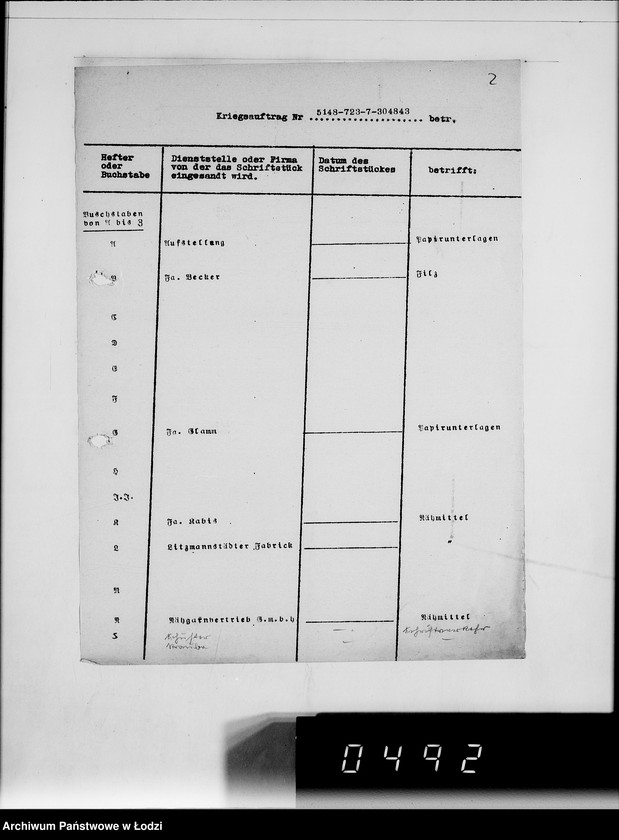 Obraz 6 z jednostki "Kriegsauftrag 5148-723-7-304843 Abzeichen f.Marine 15"