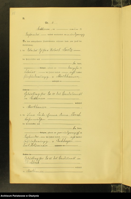 image.from.unit.number "Heiraths-Neben-Register Nr 1 - 14 [ Księga małżeństw - wtóropis ]"