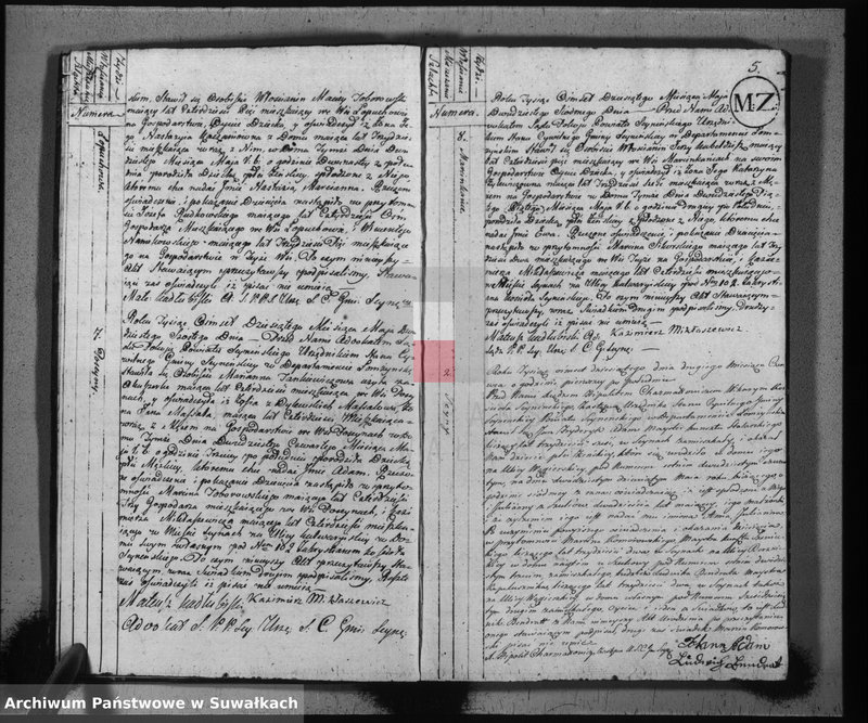 image.from.unit.number "Akta stanu cywilnego urodzonych w gminie seyneńskiey od 1-go maja 1810 roku"