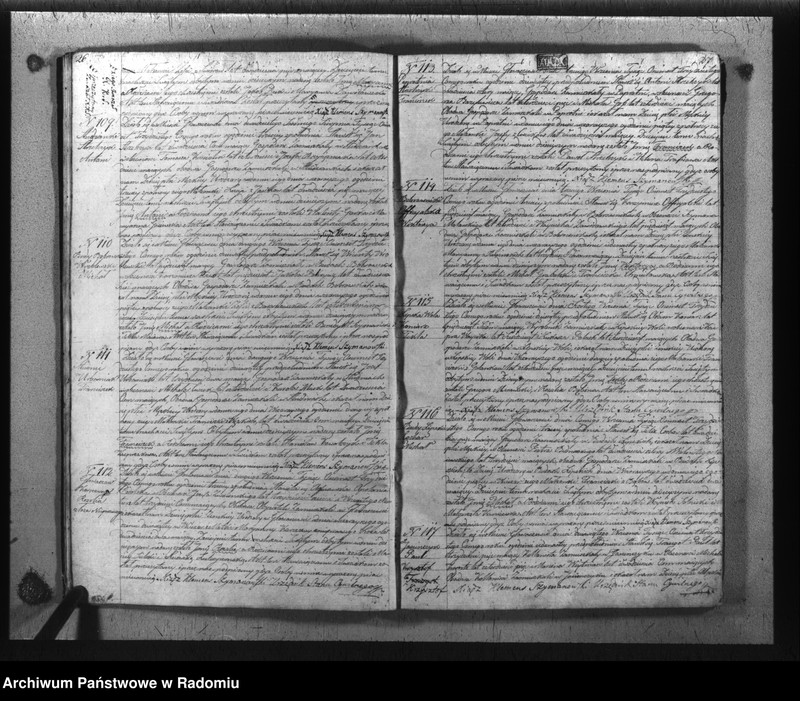 image.from.unit.number "Księga duplikatu aktów religijno cywilnych gminy i parafii Głowaczów urodzonych, zaślubionych i zmarłych w roku 1838"