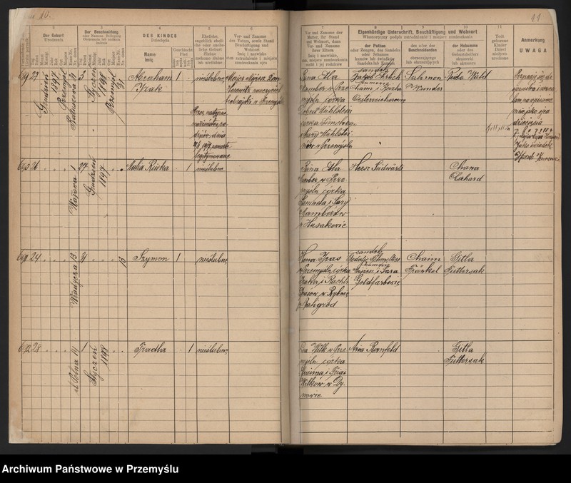 image.from.unit.number "Księga urodzin rok 1897-1900 tom XXIV [Księga urodzeń]"