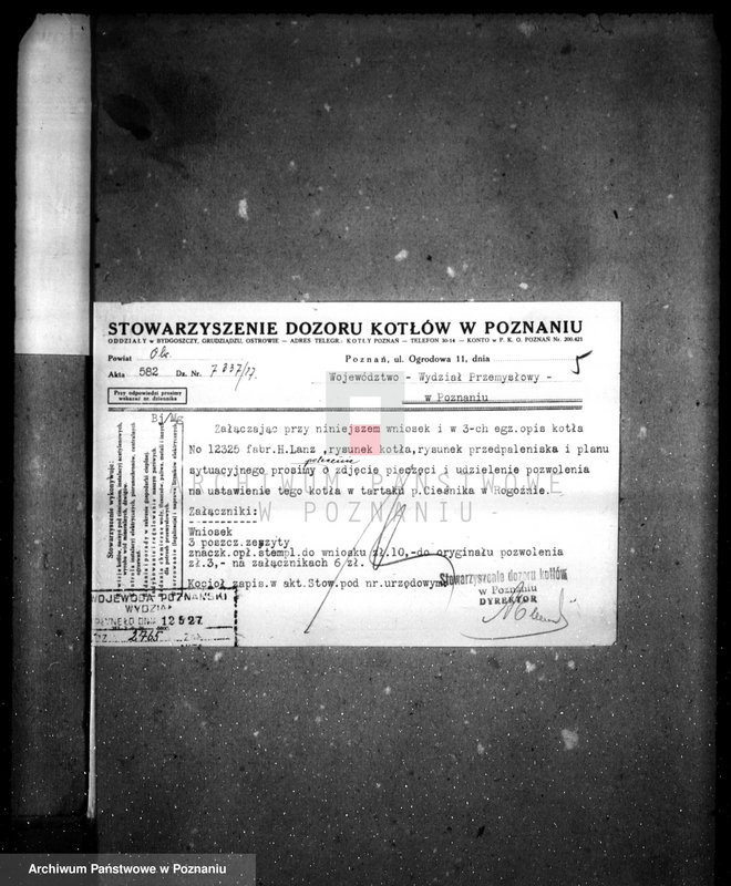 Obraz 9 z jednostki "Tartak parowy w Rogoźnie, pow. obornicki, J. Cieśnika nr woj. 5959"