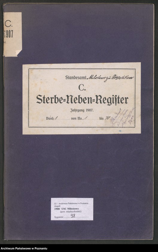 Obraz 2 z jednostki "Sterbe-Neben-Register"