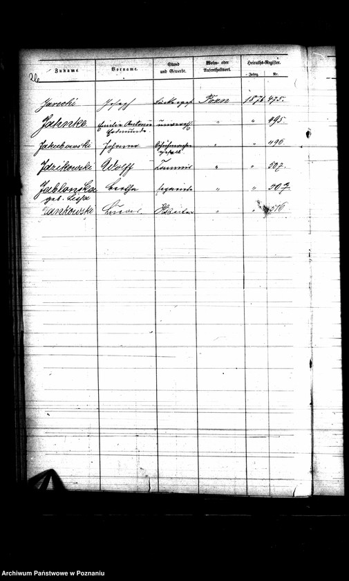 Obraz 17 z jednostki "Skorowidz nazwisk-akty małżeństwa"