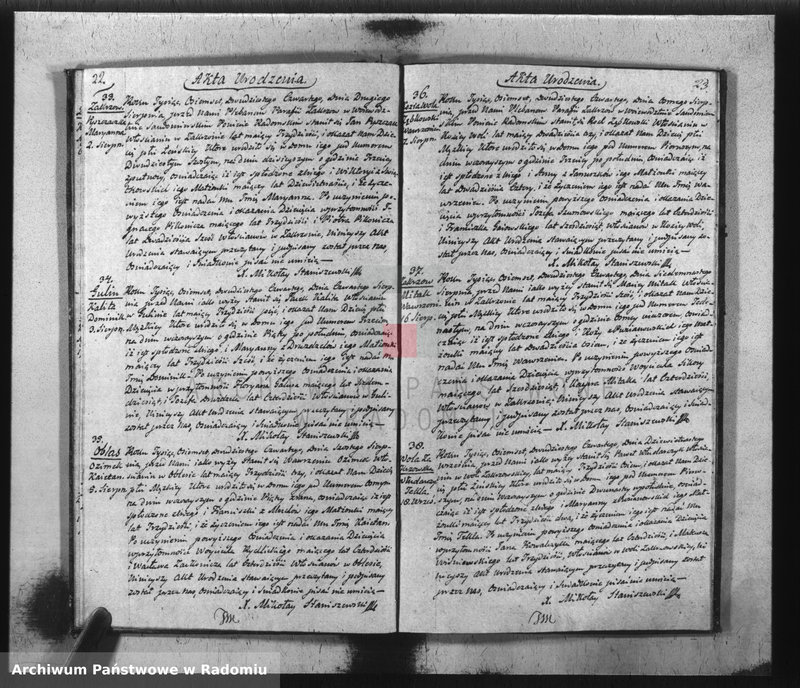 image.from.unit.number "Akta Stanu Cywilnego Parafii Zakrzów Urodzeń, Małżeństw, Zejścia na Rok 1824"