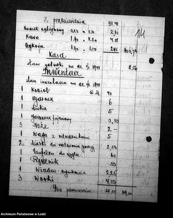 Obraz 17 z jednostki "Kuchnia N. 189 Koziełkiewicza 4 [Działalność kuchni, personel, konsumenci, kontrole]"