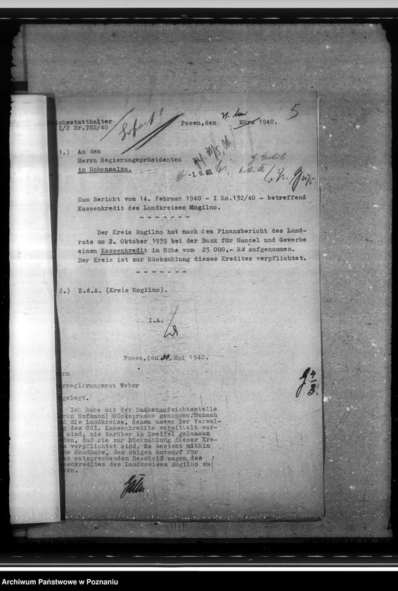 Obraz 9 z jednostki "Finanzsachen des Kreises Mogilno. Ehemaliger Johanniter Krankenhaus in Pakosch. Leistungen der Kreise an die Partei"