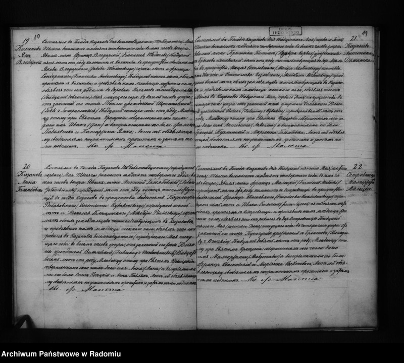 Obraz 8 z jednostki "Dublkat uroždennyh, brakosočetannnyh i umerših v rimsko-katoličeskom prihode Kazanov 1874 goda"