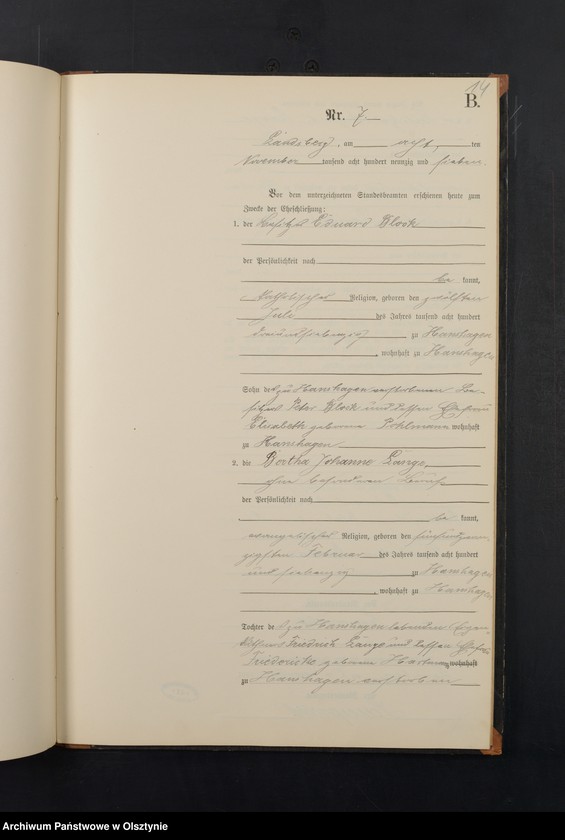 image.from.unit.number "Heiraths-Neben-Register Nr 1 - 9"