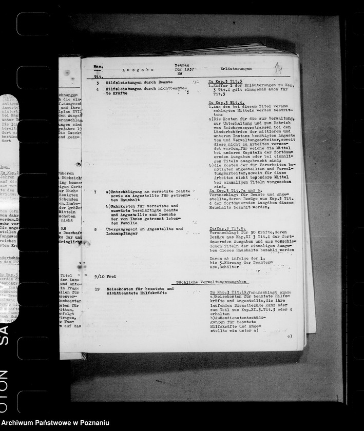 Obraz 18 z jednostki "Auszüge aus Haushaltsplänen, Kassenanschläge, Kassenabschlüsse etc."