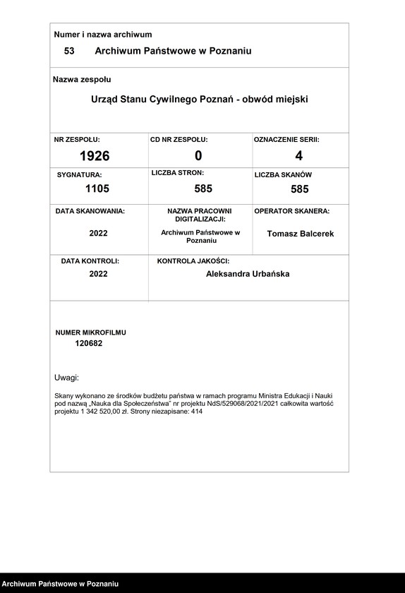 Obraz 1 z jednostki "Die von den Verlobten beigebrachten Urkunden zur Eheschliessung pro 1877"