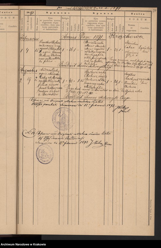 image.from.unit.number "Księga małżeństw parafii Szczurowa"