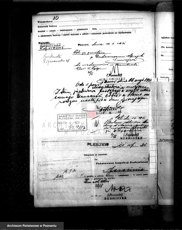 Obraz 14 z jednostki "Zatwierdzenie projektu urządzenia istniejącej fabryki papieru własność K. Świerkowski w Pleszewie"