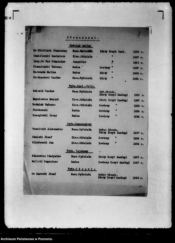 Obraz 5 z jednostki "/Wnioski o odznaczenia/"